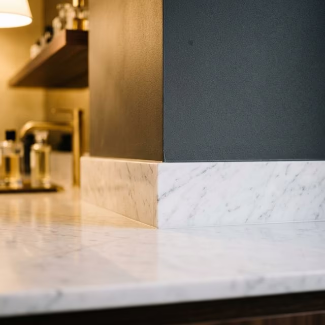 Marble countertop detail